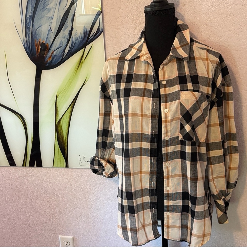 Sanctuary plaid shirt size XS
